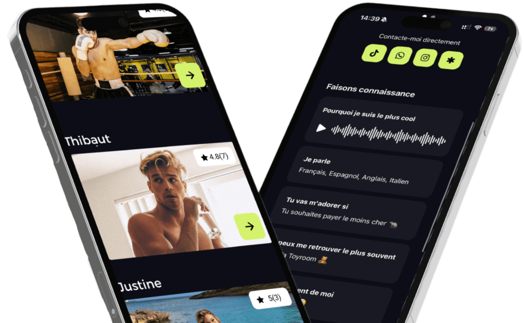 Application Nighter affichée sur deux smartphones pour découvrir les promoteurs de Malte